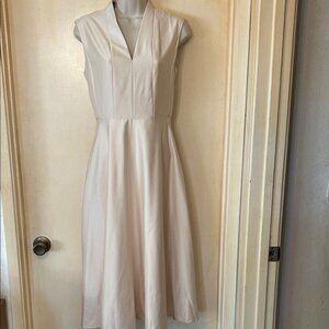 Oudieyi Ivory Cream Midi Dress size M